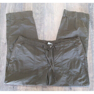 Columbia Pants Womens XL Brown Mid Rise Casual Straight Leg Drawstring Waist